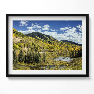 Obraz z ramką Pejzaż górska roślinność