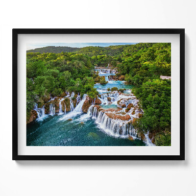 Obraz z ramką Wodospady i rzeka Krka Chorwacja