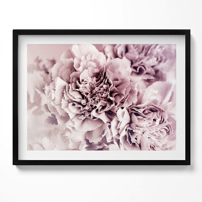 Obraz z ramką Bladoróżowe piwonie płatki