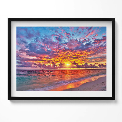 Obraz z ramką Zachód słońca nad morzem