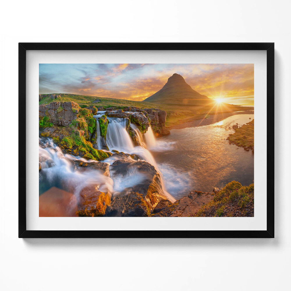 Obraz z ramką Pejzaż natury o zachodzie słońca