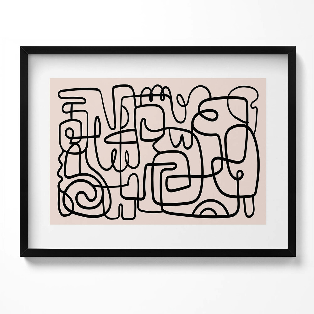 Obraz z ramką Sztuka abstrakcyjne kształty