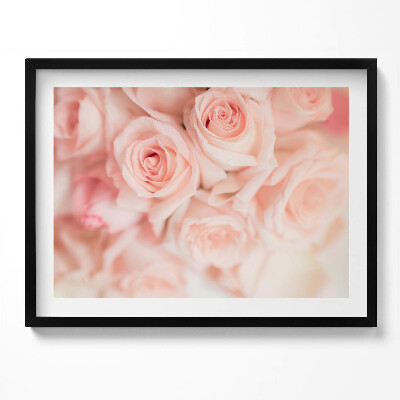 Obraz z ramką Romantyczny bukiet róż