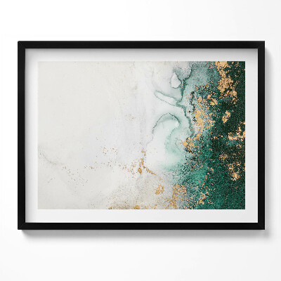 Obraz z ramką Abstrakcyjna kompozycja ze złotem