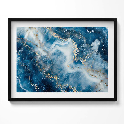 Obraz z ramką Tekstura kamienia ze złotem