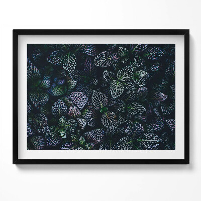 Obraz z ramką Ciemne dzikie liście