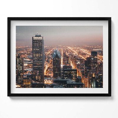 Obraz z ramką Wieczorne miasto