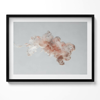 Obraz z ramką Abstrakcja beżowy tusz w wodzie