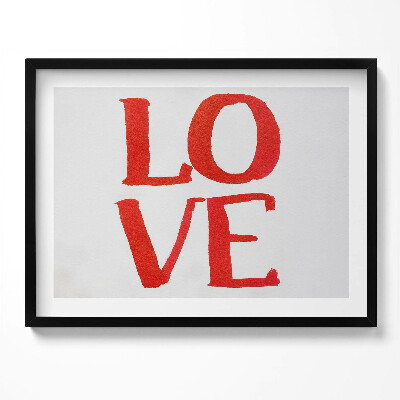Obraz z ramką Czerwony napis LOVE graffiti