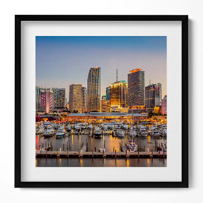 Obraz w drewnianej ramce Panorama wielkiego miasta