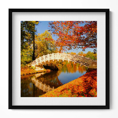 Obraz w drewnianej ramce Park Woerlitzer złotej jesieni