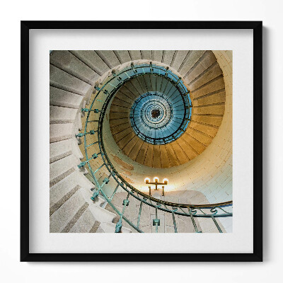 Obraz w drewnianej ramce Kręcone schody