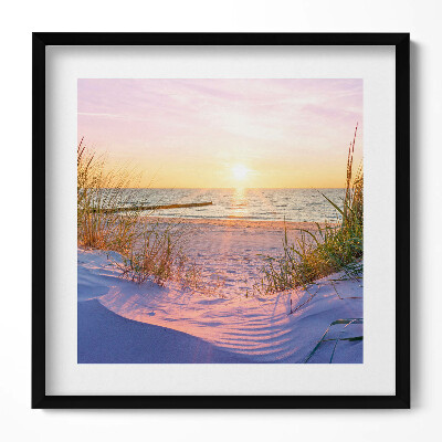 Obraz w drewnianej ramce Polskie Morze - plaża w promieniach słońca