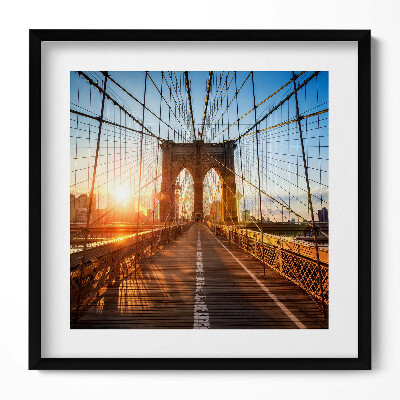 Obraz w drewnianej ramce Most Brookliński NYC