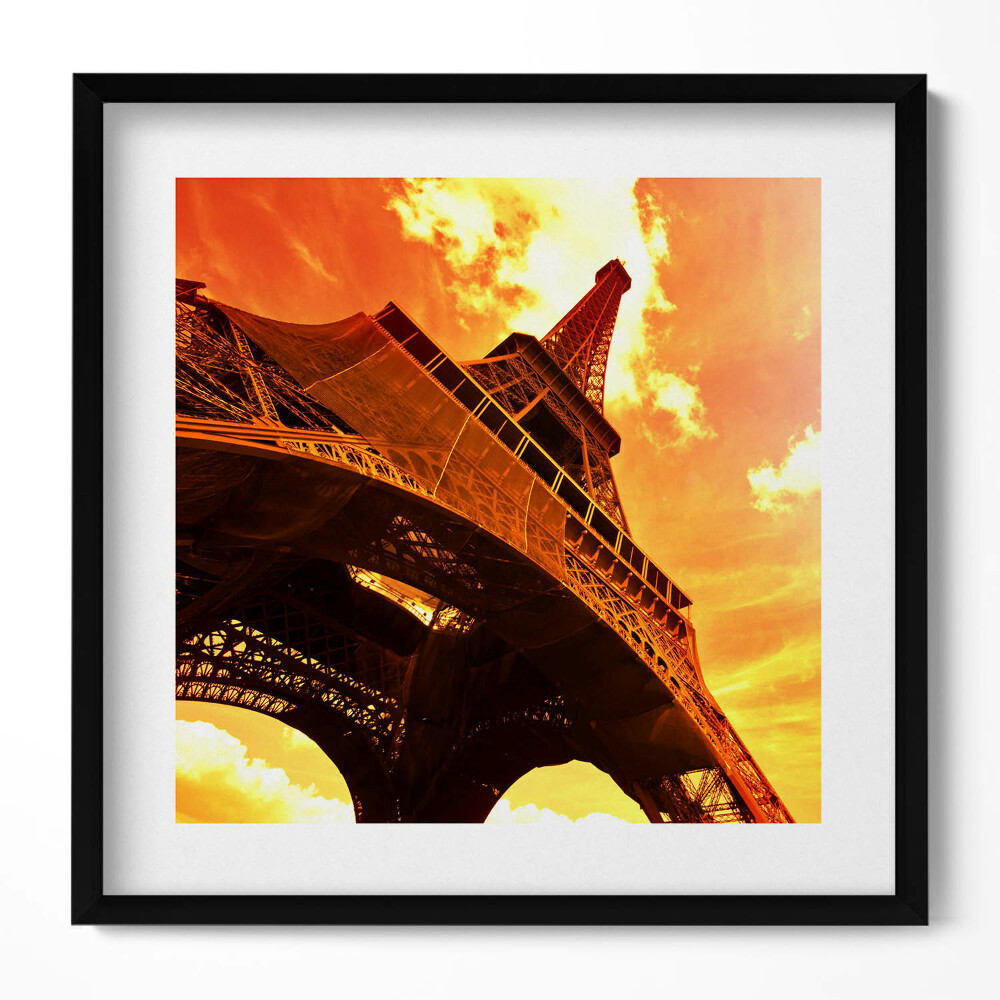 Obraz w drewnianej ramce Wieża Eiffla atrakcja w Paryżu