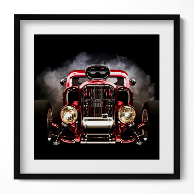 Obraz w drewnianej ramce Stary zabytkowy samochód