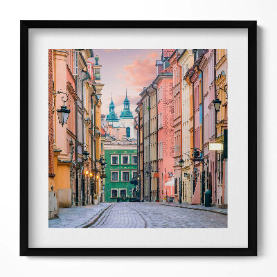 Obraz w drewnianej ramce Stare miasto w Warszawie