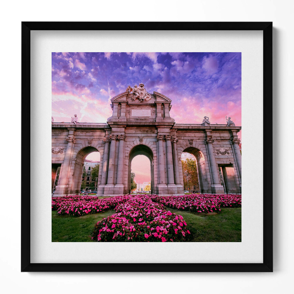 Obraz w drewnianej ramce Drzwi Alcala Madryt Hiszpania