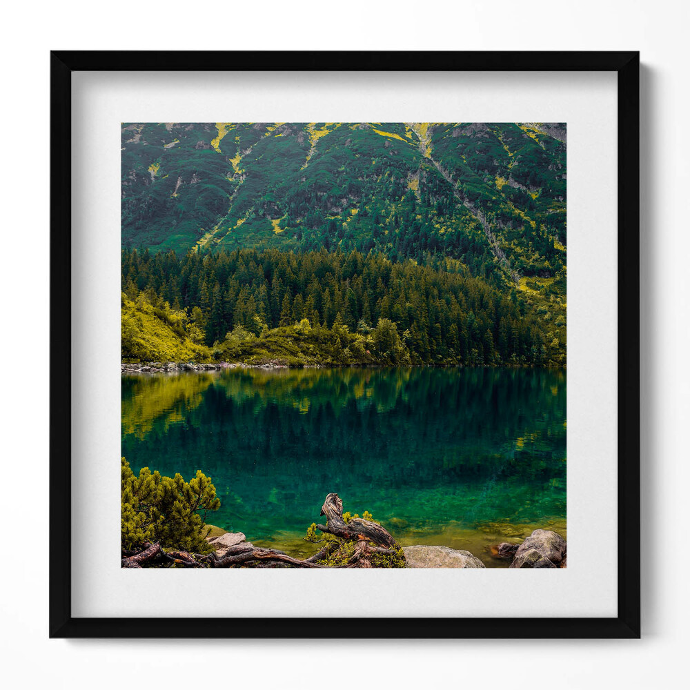 Obraz w drewnianej ramce Morskie Oko w Tatrach