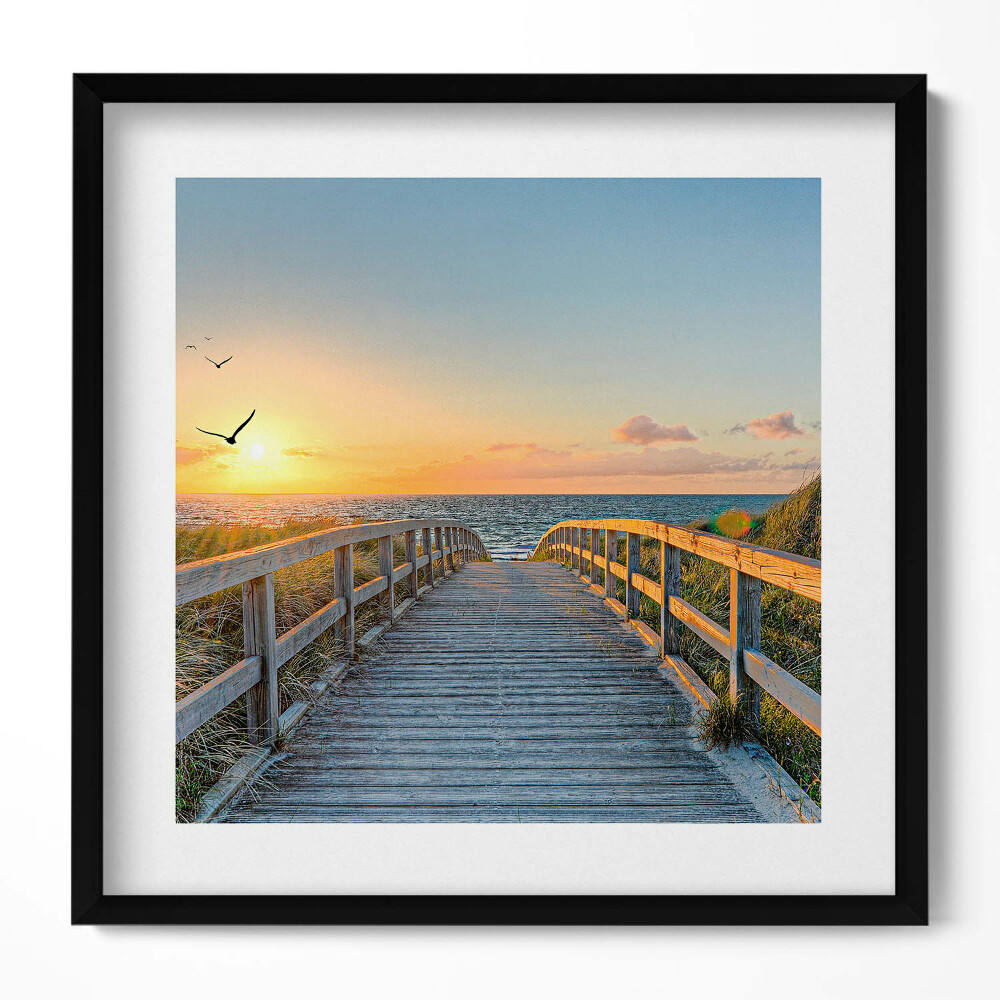 Obraz w drewnianej ramce Wakacje na plaży w Niemczech