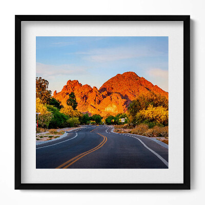 Obraz w drewnianej ramce Widok na górę Camelback