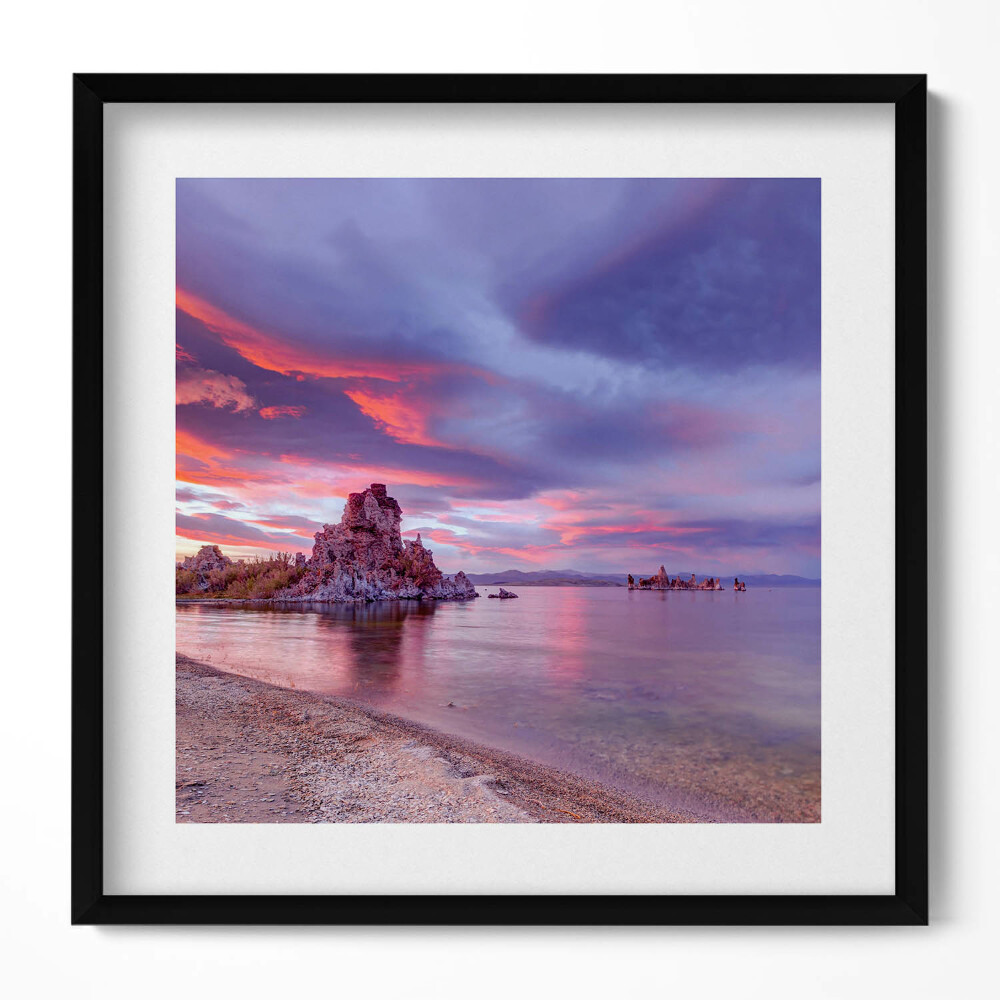 Obraz w drewnianej ramce Wschód słońca Mono Lake Kalifornia