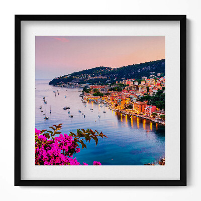 Obraz w drewnianej ramce Lazurowe Wybrzeże Nadmorskie