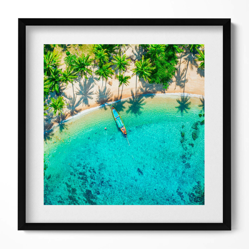 Obraz w drewnianej ramce Tropikalna plaża w Koh Tao