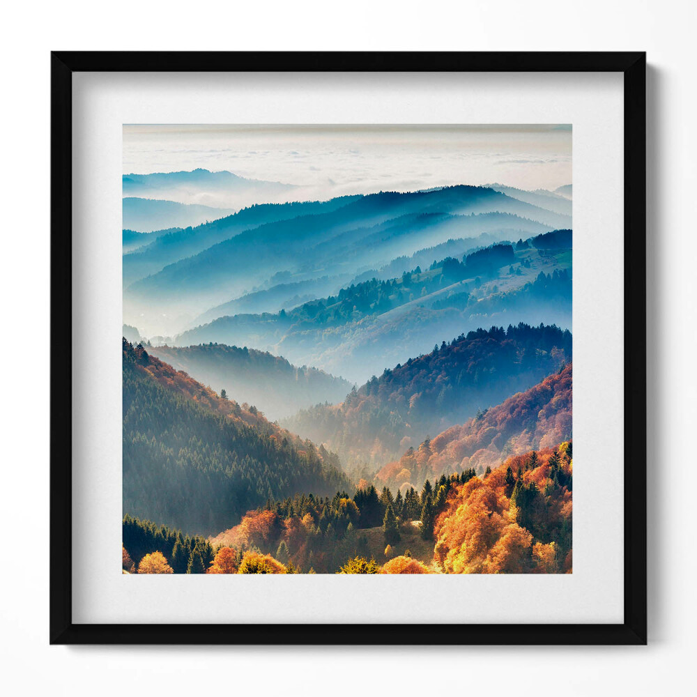 Obraz w drewnianej ramce Krajobraz górski