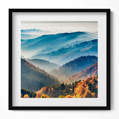 Obraz w drewnianej ramce Krajobraz górski