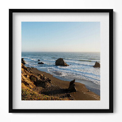 Obraz w drewnianej ramce Pejzaż nadmorski brzeg