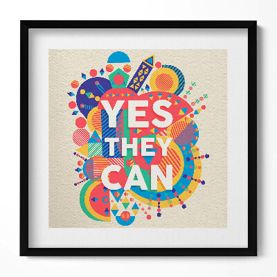 Obraz w drewnianej ramce Napis motywacyjny 