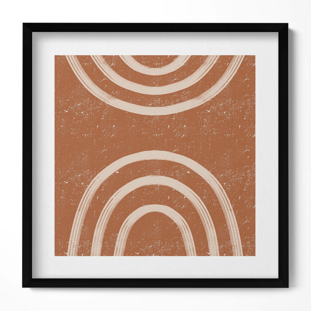 Obraz w drewnianej ramce Sztyka minimalistyczna w stylu boho