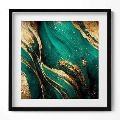 Obraz w drewnianej ramce Abstrakcja ze złotem