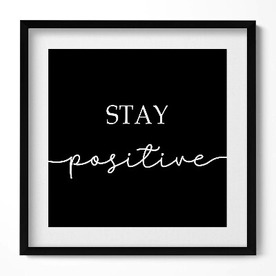 Obraz w drewnianej ramce Motywacyjny napis 