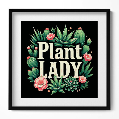 Obraz w drewnianej ramce Napis 