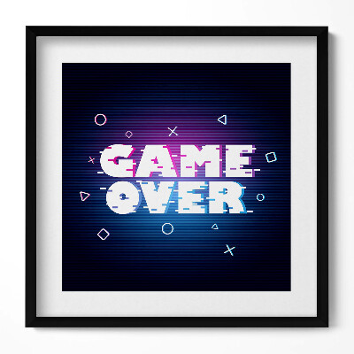 Obraz w drewnianej ramce Stylizowany napis dla gracza 