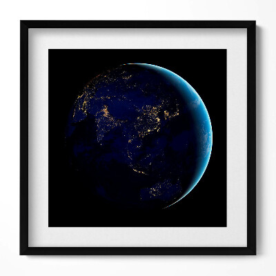 Obraz w drewnianej ramce Kula ziemska glob w kosmosie
