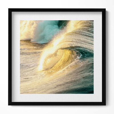 Obraz w drewnianej ramce Fale morskie w blasku słońca