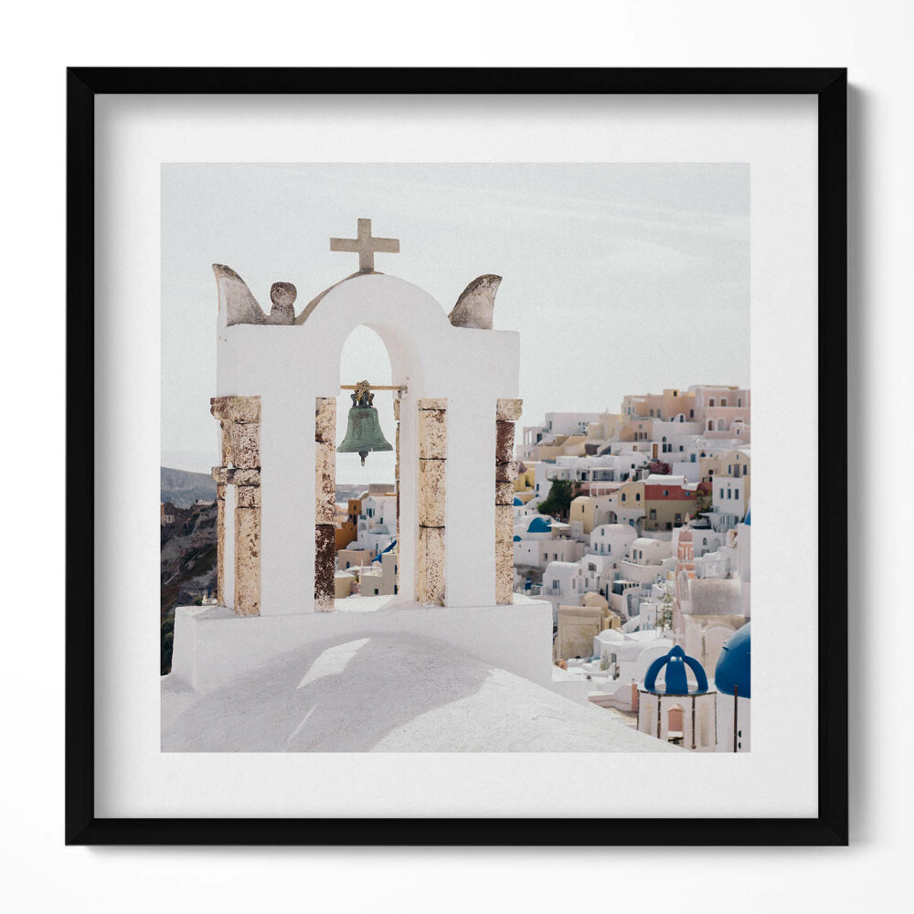 Obraz w drewnianej ramce Architektura Grecji Santorini