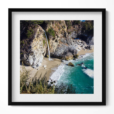 Obraz w drewnianej ramce Klif z lotu ptaka natura