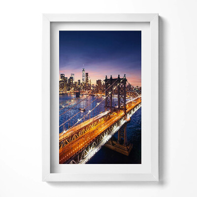 Obraz w ramie Nowy Jork - zachód słońca nad Manhattanem