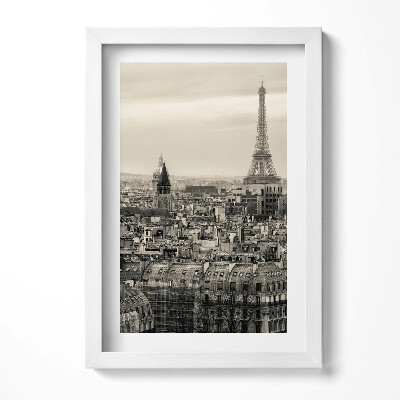 Obraz w ramie Krajobraz Paryża i wieży Eiffla