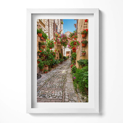 Obraz w ramie Kwicista uliczka we Włoszech