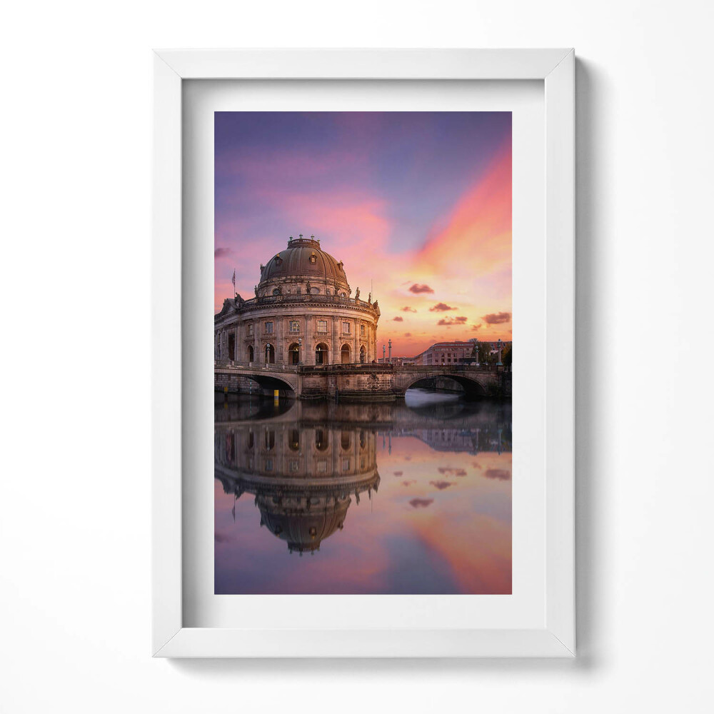 Obraz w ramie Widok na miasto wieczorem