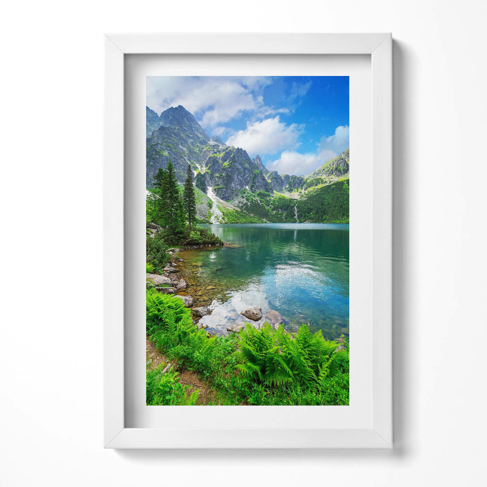 Obraz w ramie Leśny pejzaż górski