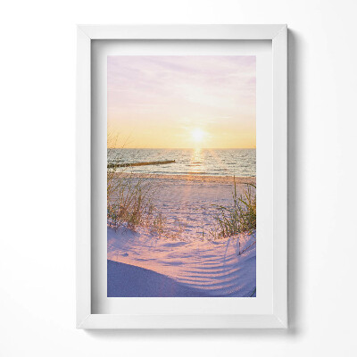 Obraz w ramie Polskie Morze - plaża w promieniach słońca