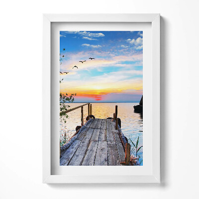 Obraz w ramie Żaglówka na jeziorze