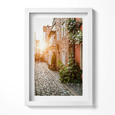 Obraz w ramie Włoska ulica wśród budynków