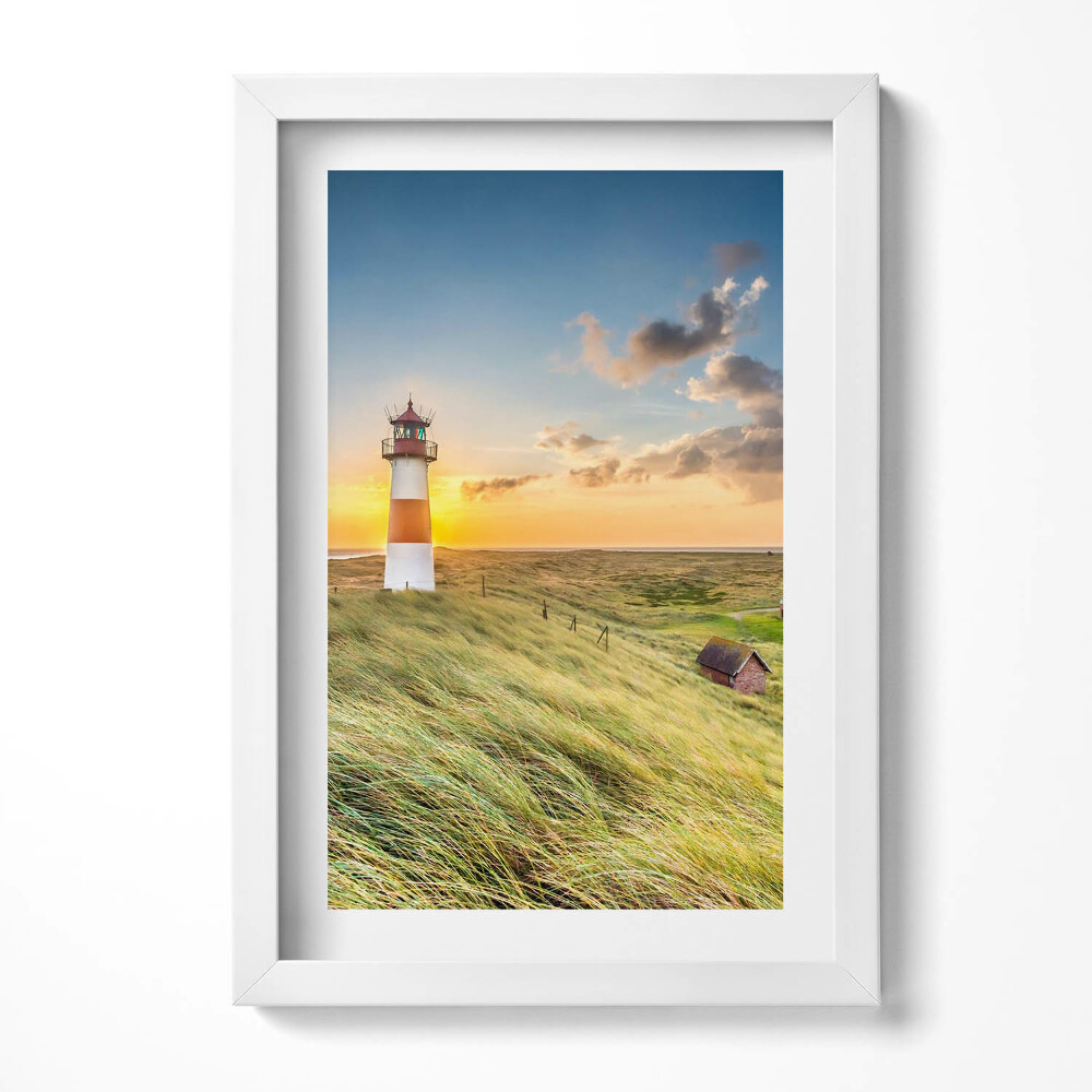 Obraz w ramie Latarnia morska w List na Sylt